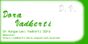 dora vadkerti business card