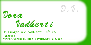 dora vadkerti business card